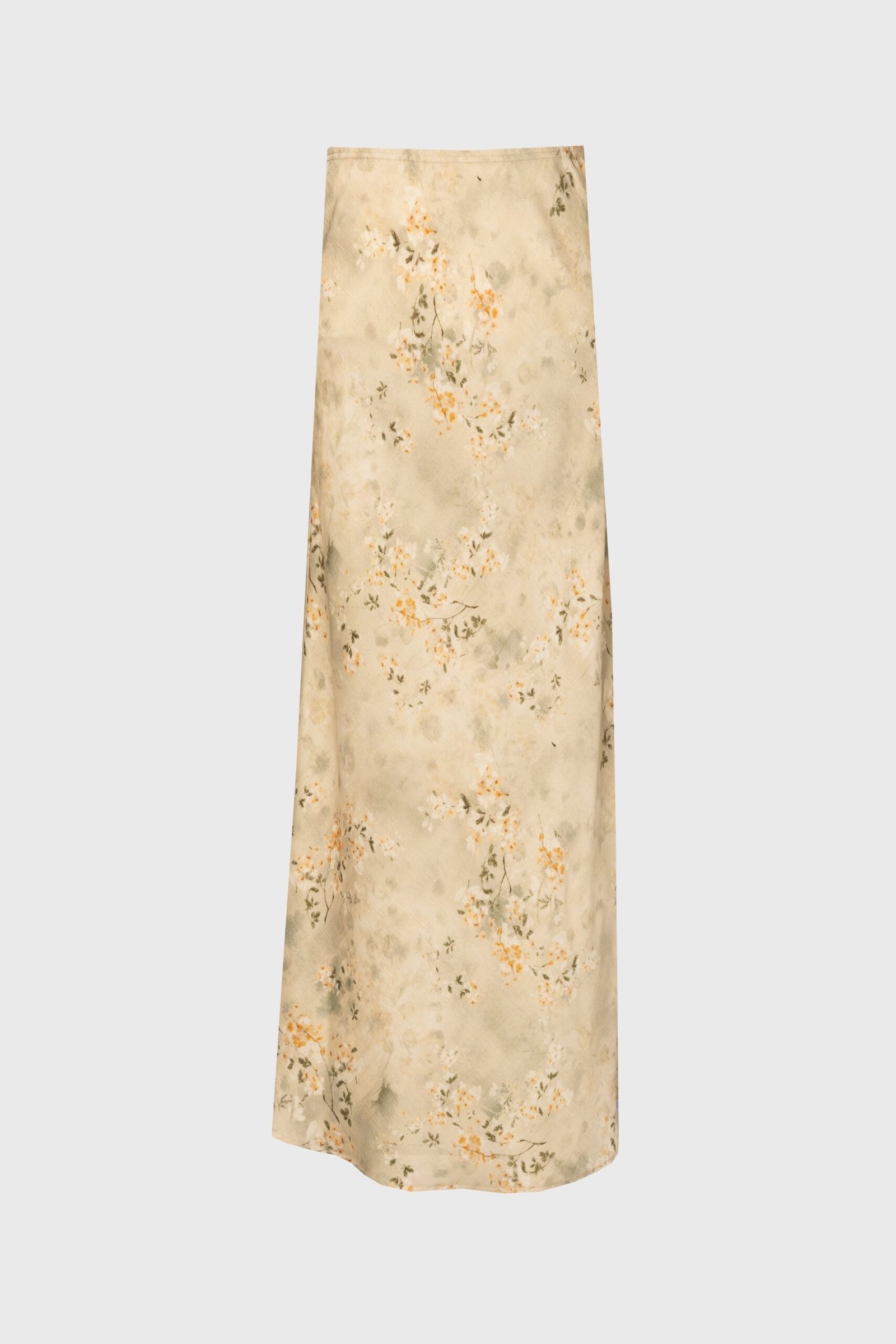 Beige Floral Printed Skirt - Image 5