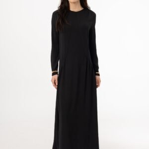 Black Detail Maxi Dress