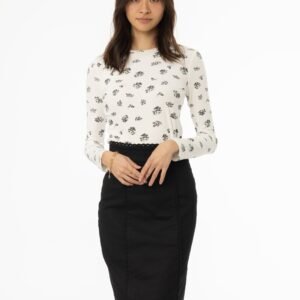 Black Floral Printed T-Shirt