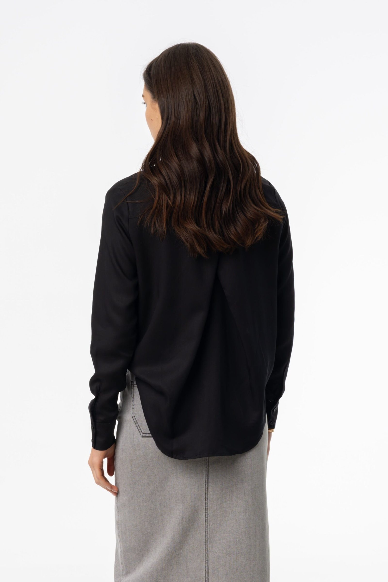 Black High Low Blouse - Image 3