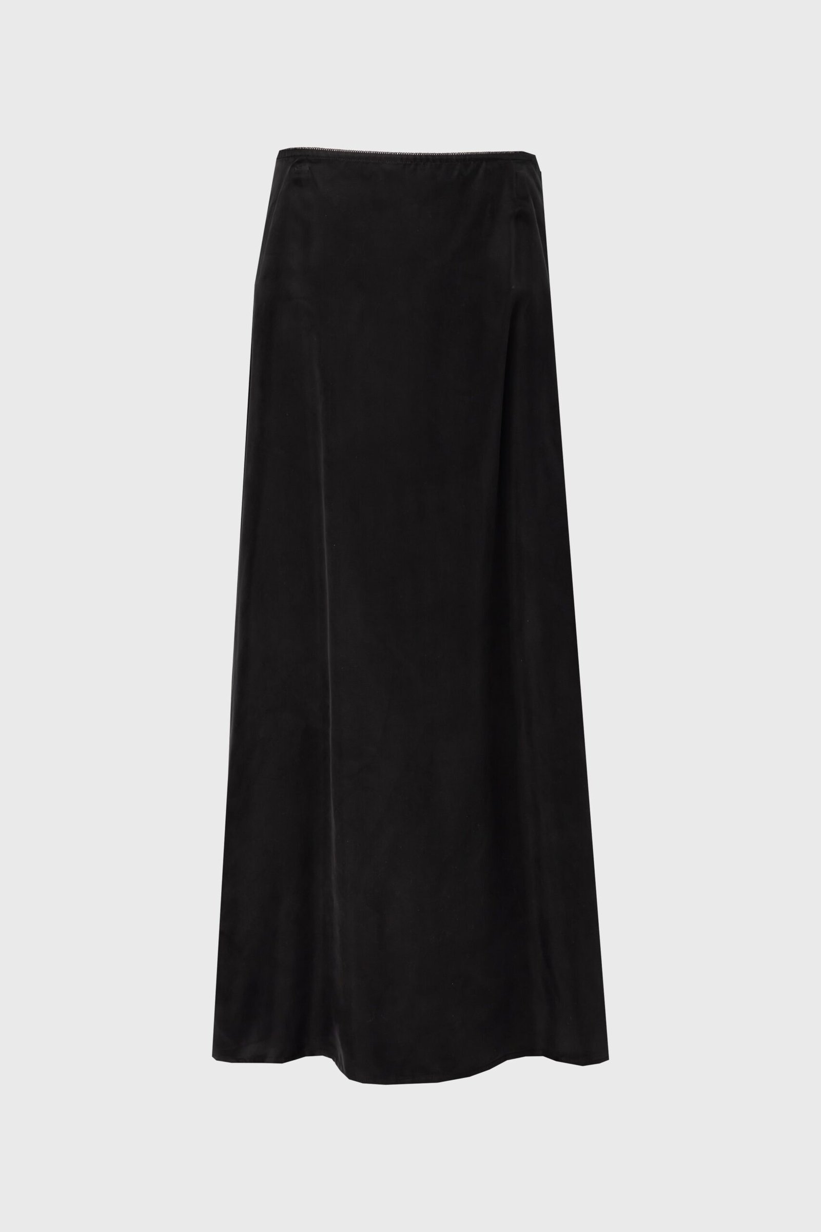 Black A-Line Zipper Slip Skirt - Image 5