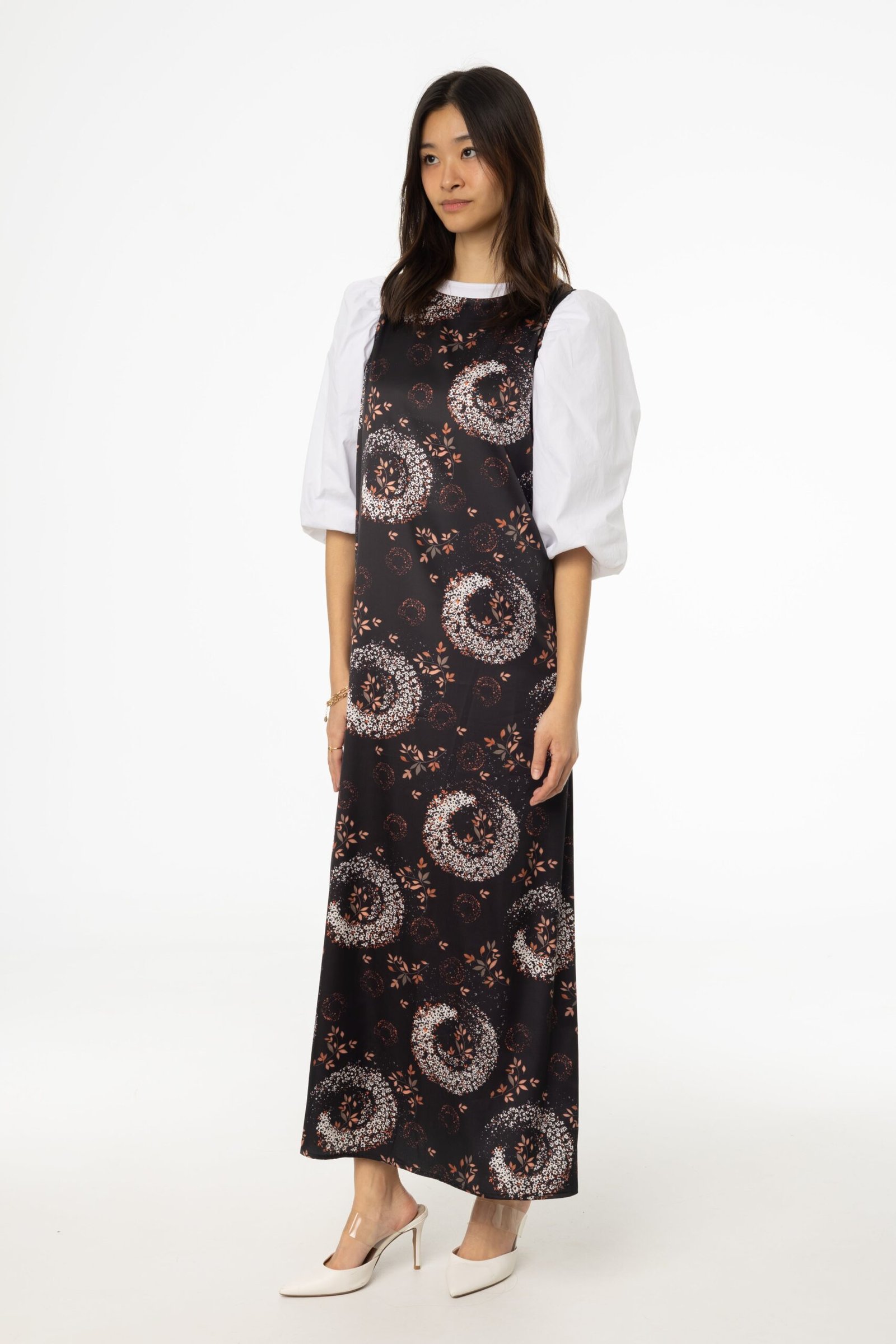 Black and Pink Printed A-Line Slip Jumper - Image 2