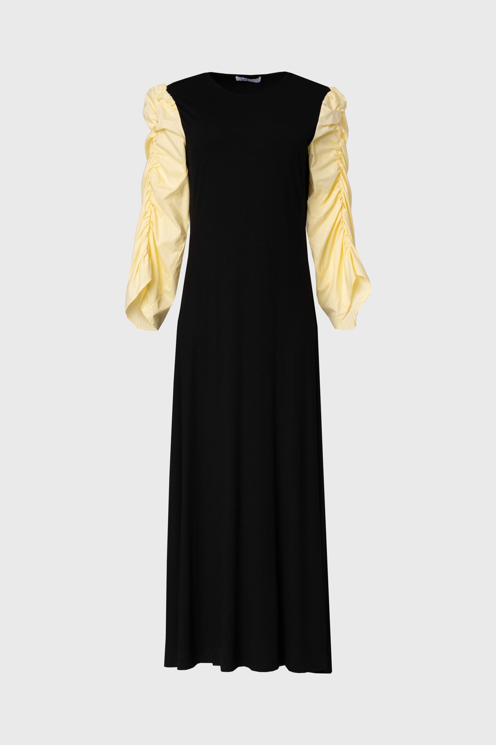 Black and Yellow Colorblock Maxi Dress - Image 5