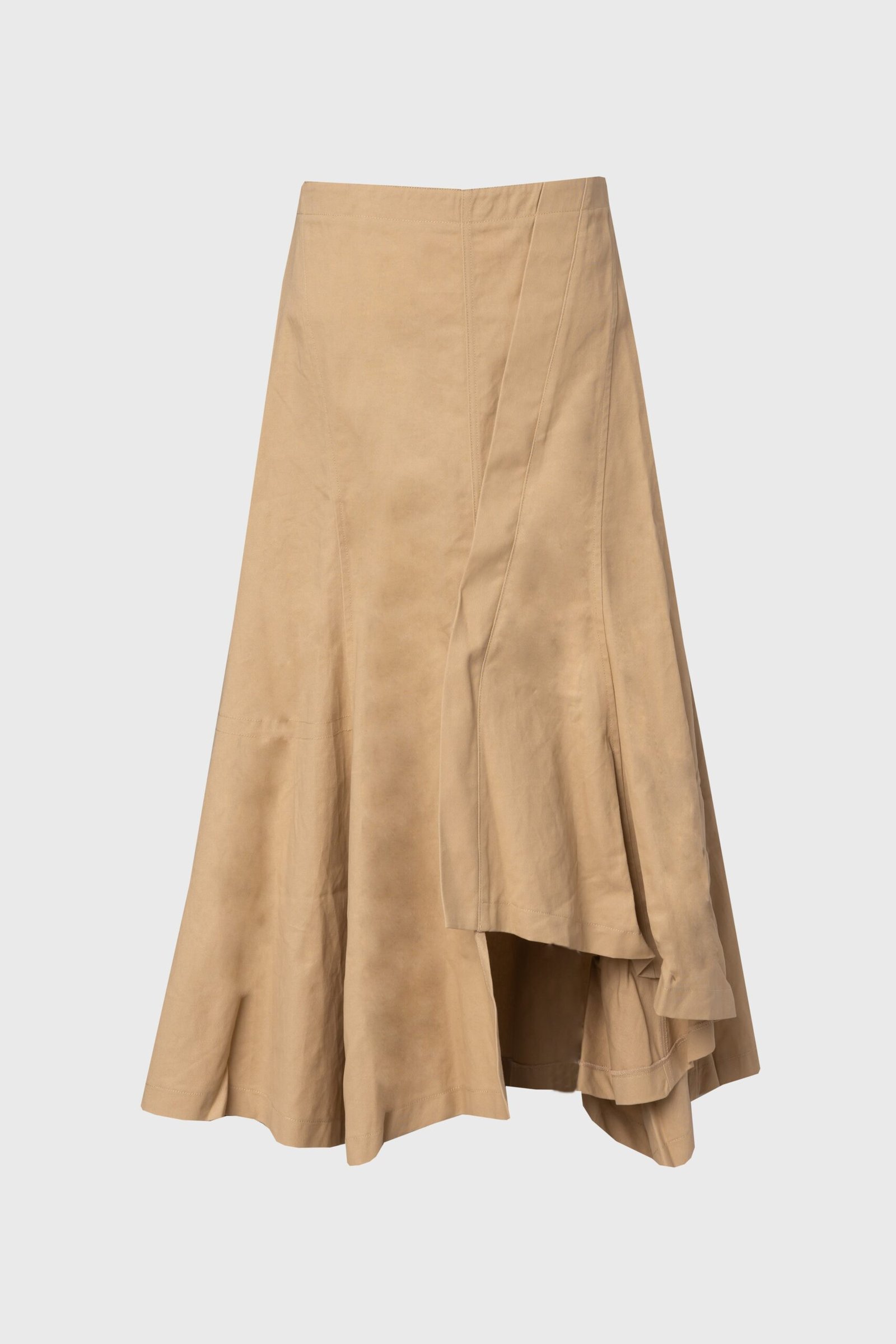 Beige Asymmetrical Maxi Skirt - Image 5